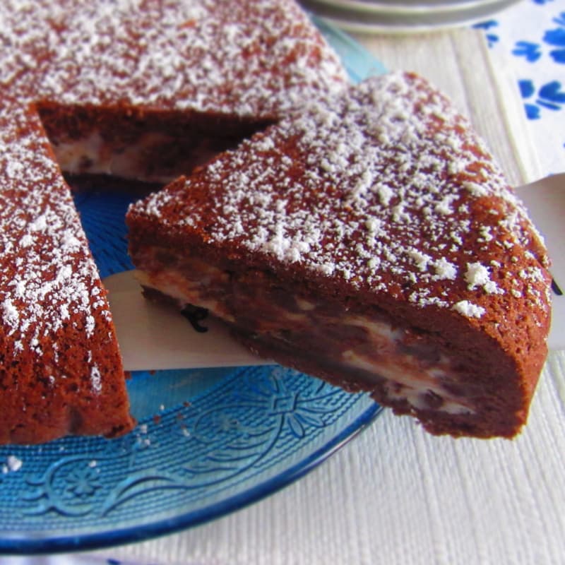 Crostata morbida al aacao con ricotta e mascarpone