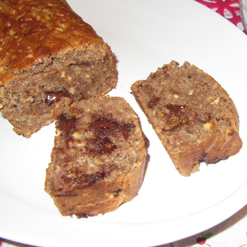 Salvado de pastel de ciruela y sin huevos y mantequilla