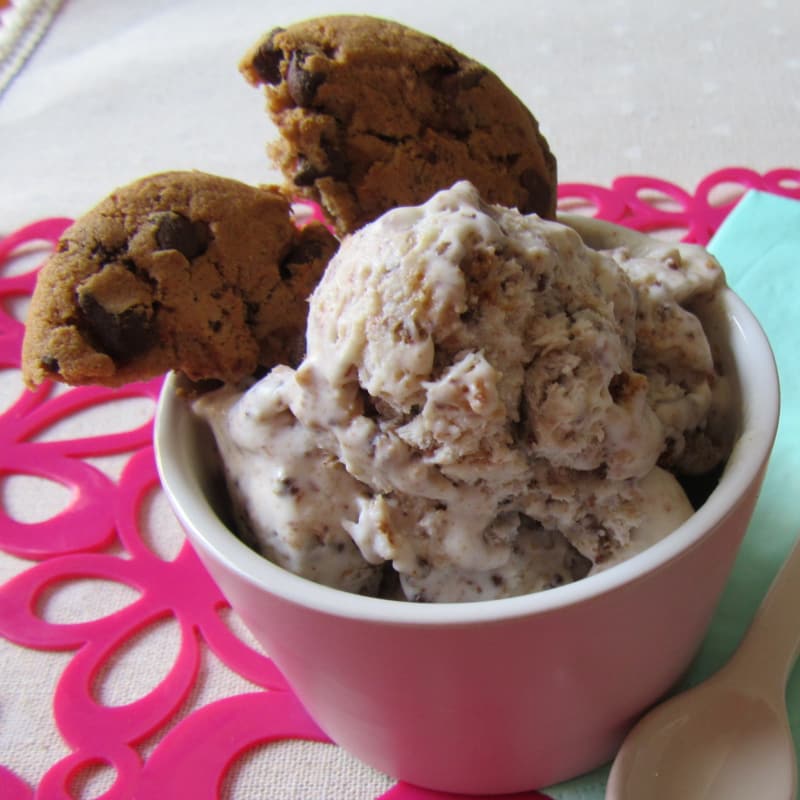 Gelato helado sabor sin cookies