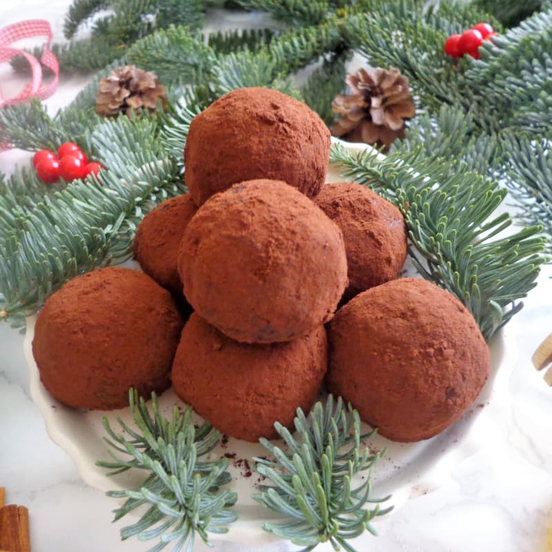 Bolas de frutos secos, miel y canela