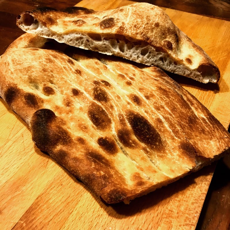 Long leavening focaccia