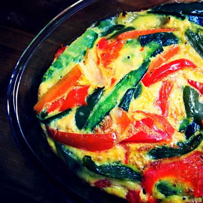 Baked vegan vegetable omelette