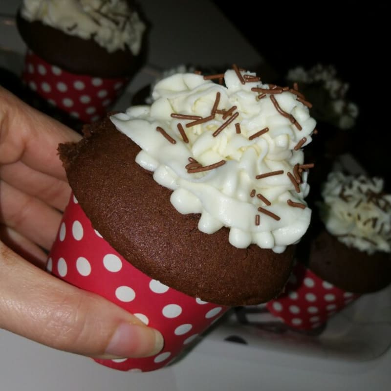 cupcake with fondant and mascarpone