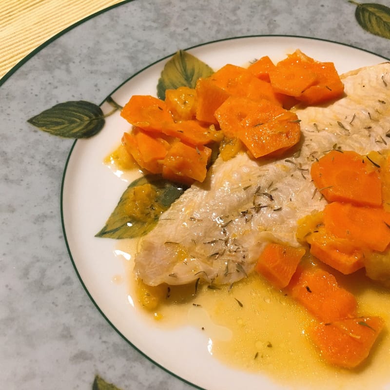 Orange sole with carrots