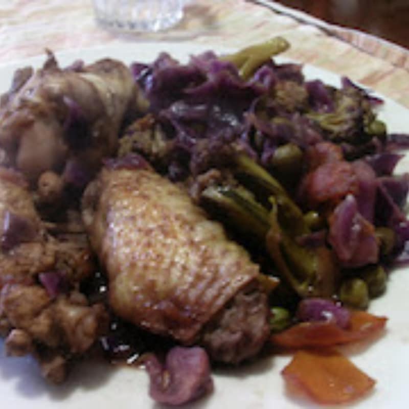 Pollo con verduras