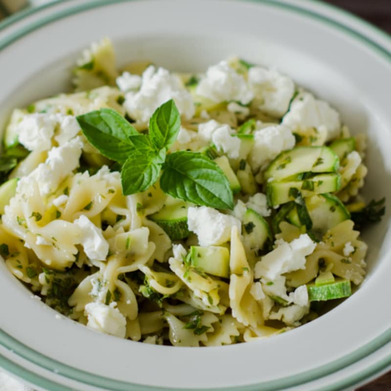 Pasta con zucchine e feta