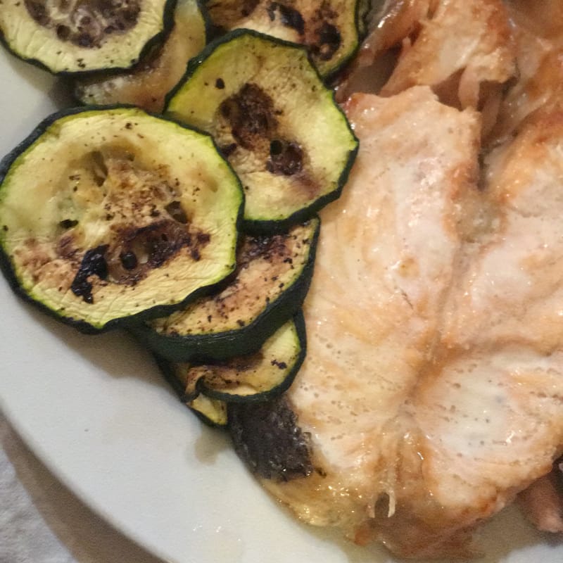 Salmon and zucchini