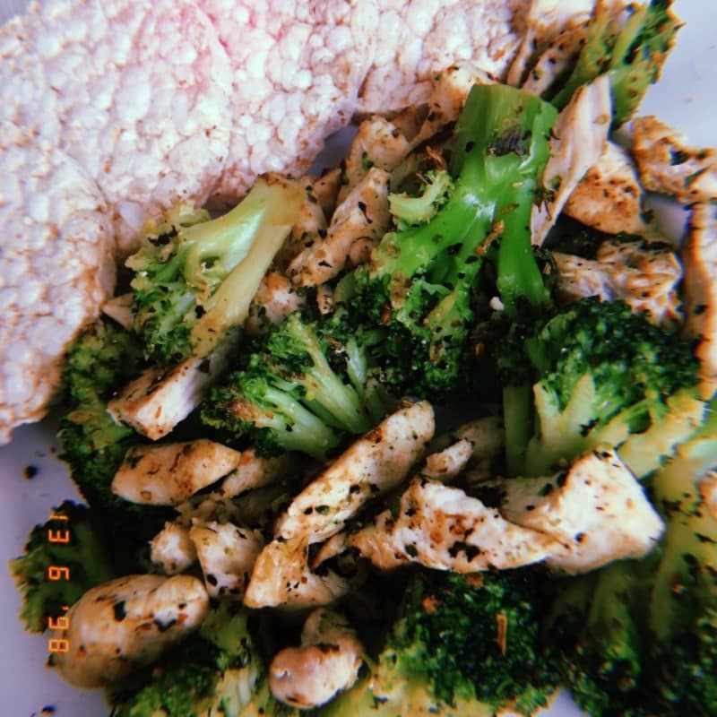 Chicken and broccoli