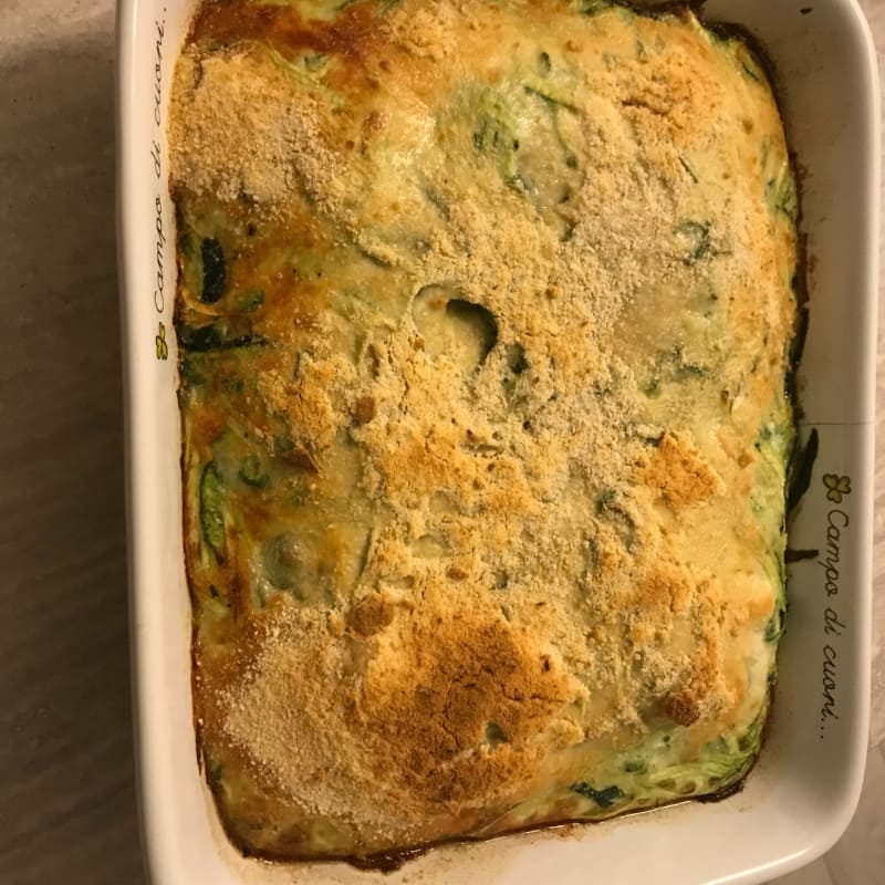 Zucchini spaghetti flan