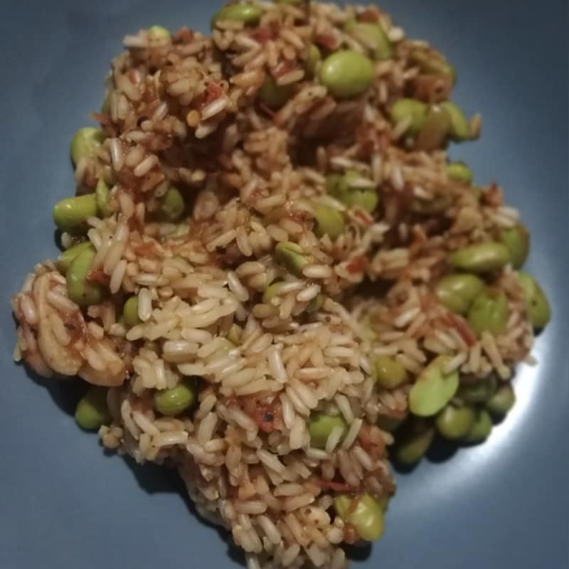 Risotto all'arabbiata con Edamame