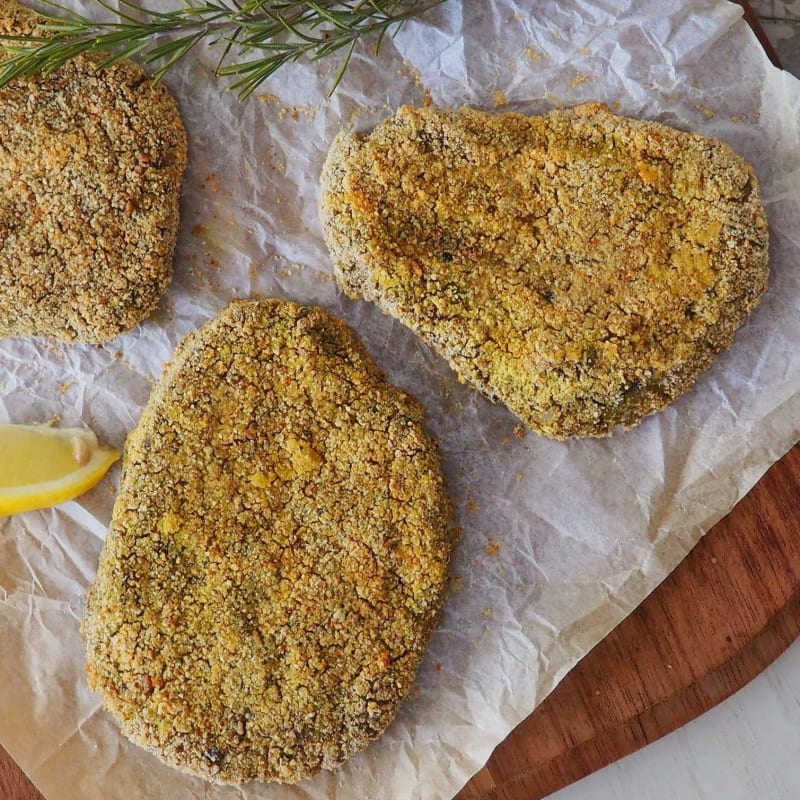 Fake cutlets of broccoli and chickpeas