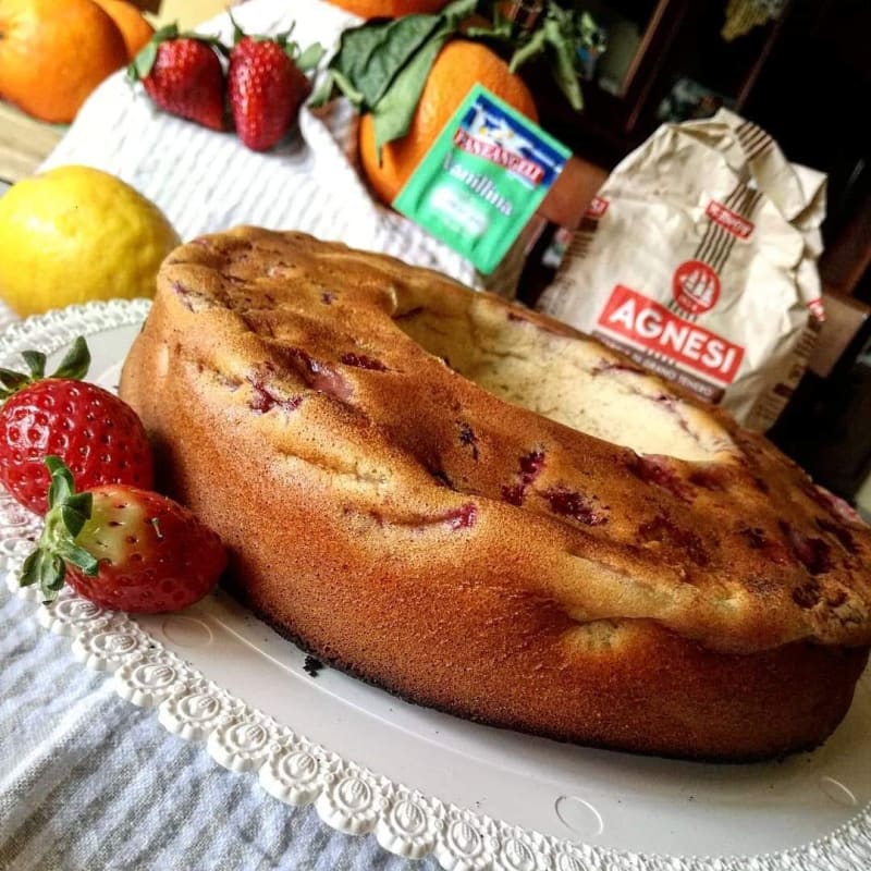 Bundt cake with fruit salad part 1.