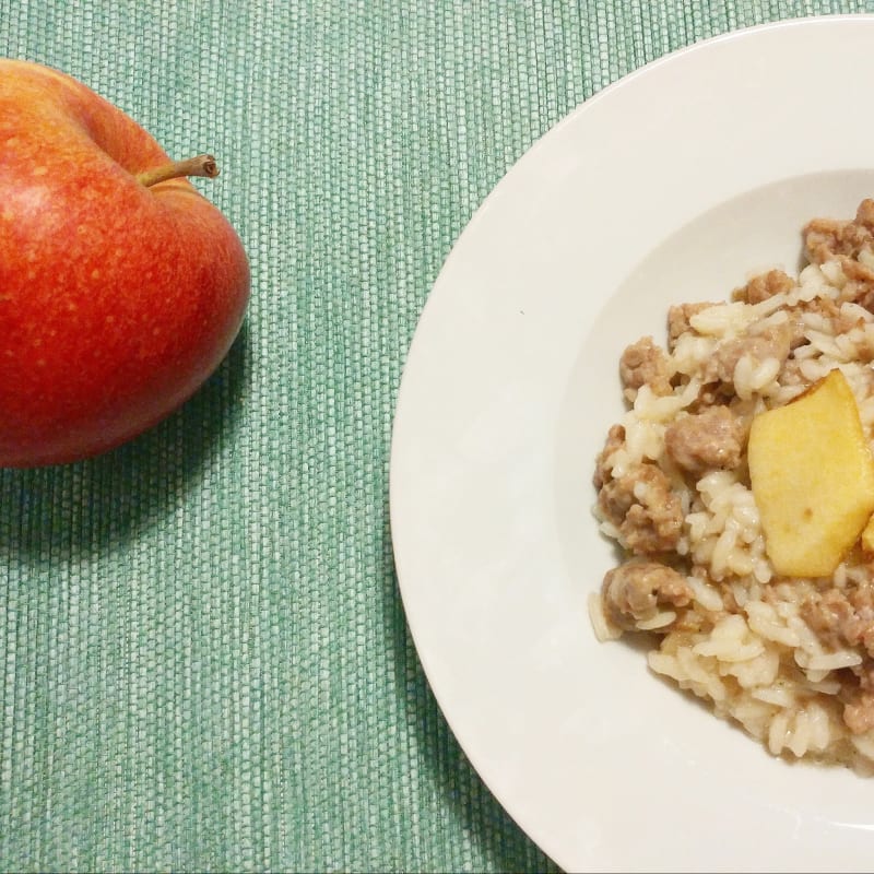 Apple and luganega risotto