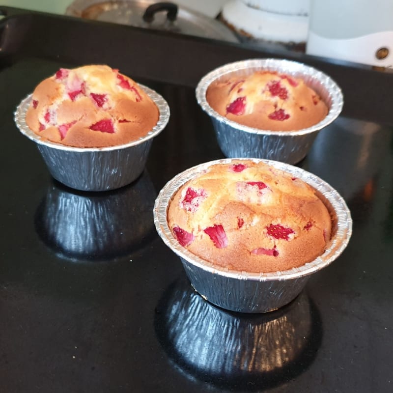 Muffins de fresa sin gluten