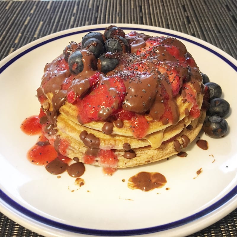 Panqueques de proteína de mantequilla de maní