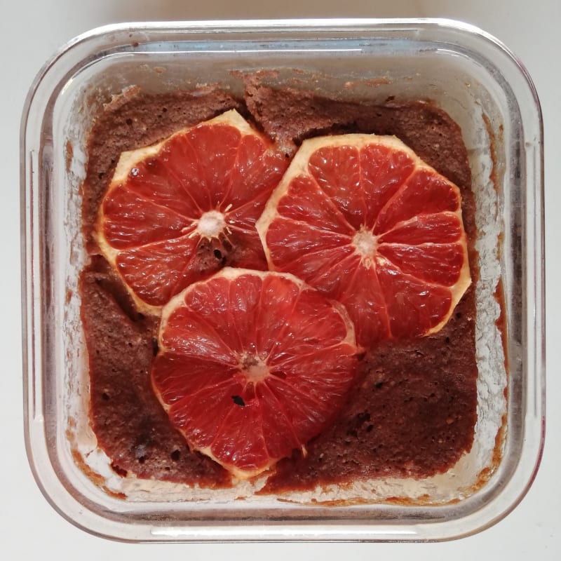 Tarta de ricot y microondas de pomelo.