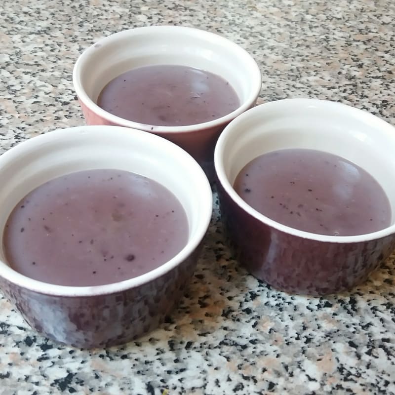 Blueberry pudding without jelly