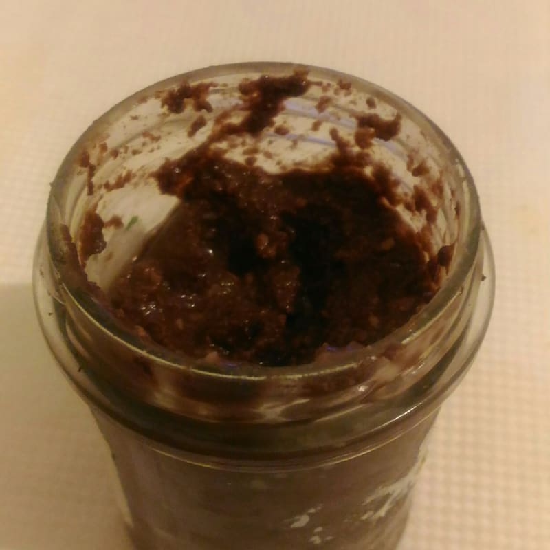 Crema de cacao en forma