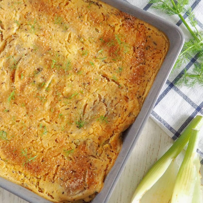 Fennel and potato pie