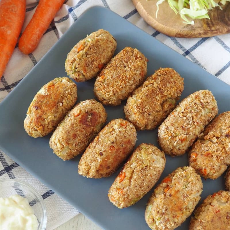 Croquetas de papa y vegetales