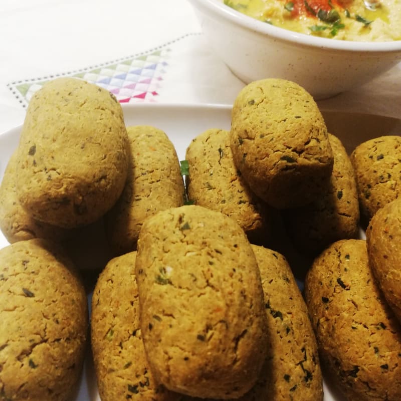 Broccoli and chickpea falafel