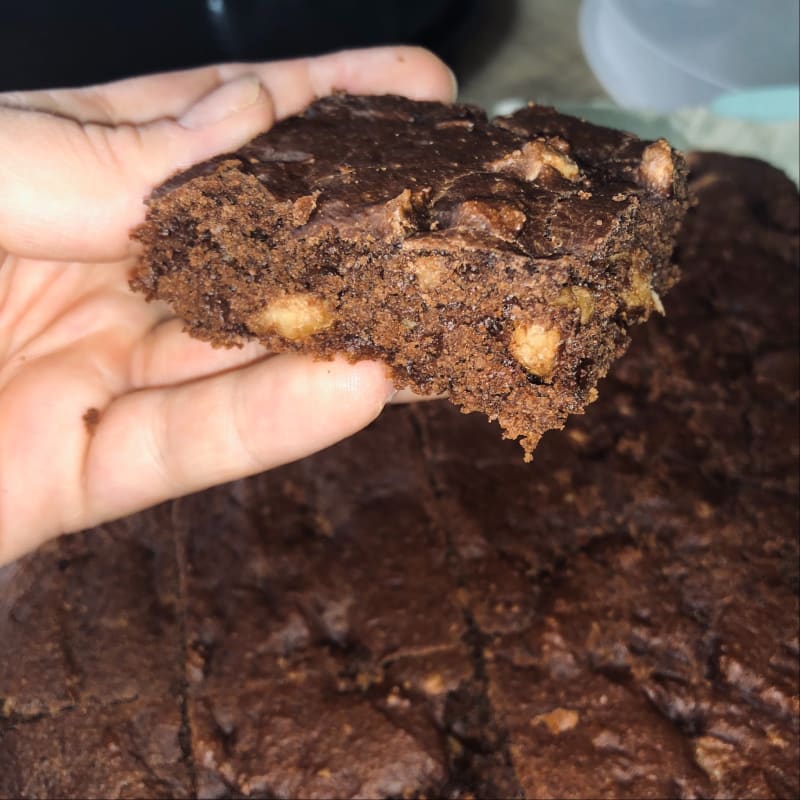 Protein brownies fit with oatmeal