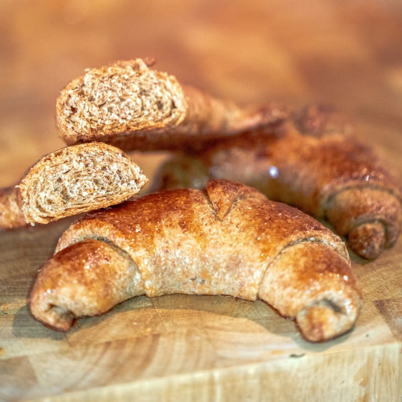 Croissants integrales saludables con bajo índice glucémico