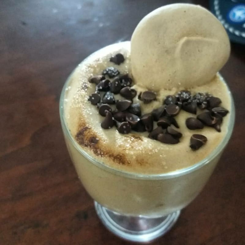 Coffee mousse with aquafaba