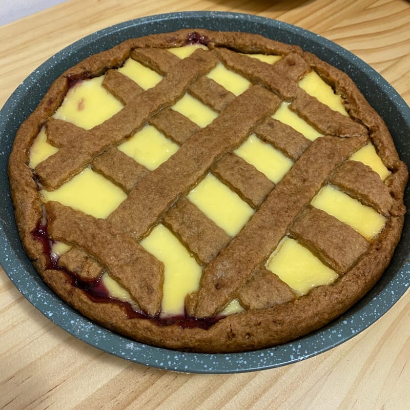 Crostata light con ricotta e visciole