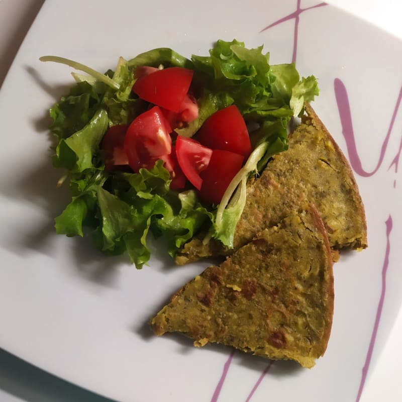 Frittata di ceci e rucola