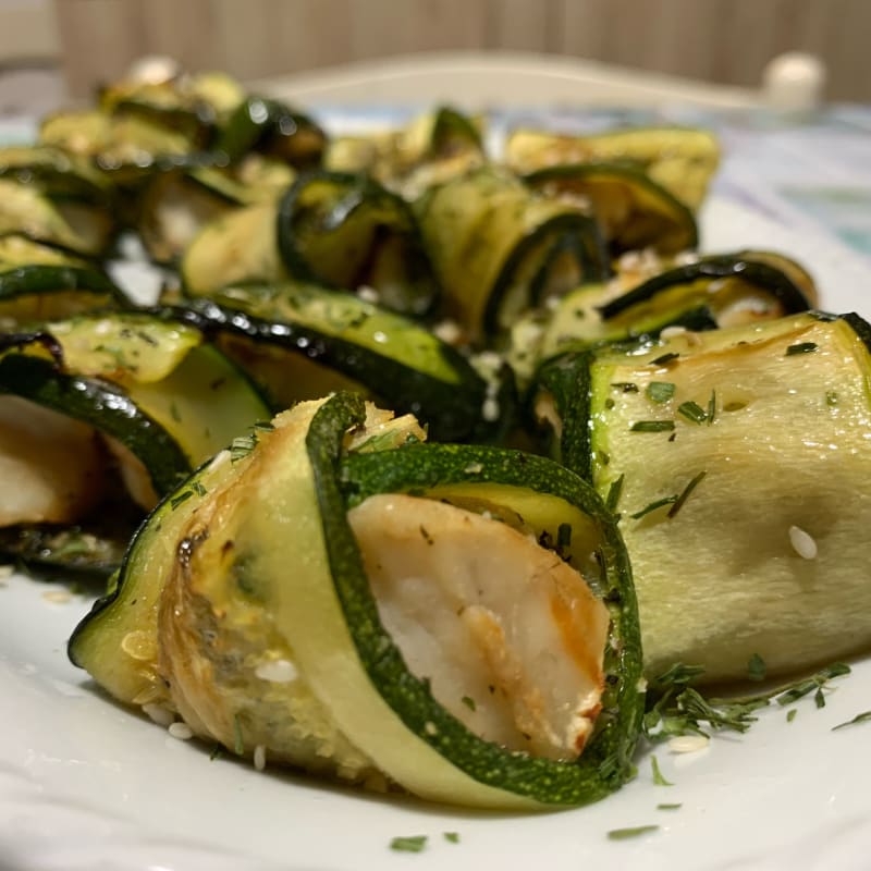 Involtini di zucchina e merluzzo