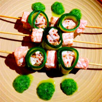 Foto preparazione Skewers Steamed salmon Foto preparazione Skewers Steamed salmon