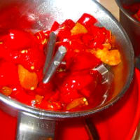 Foto preparazione Cream of peppers and cream Foto preparazione Cream of peppers and cream