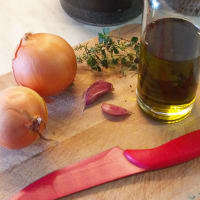 Foto preparazione Pasta with onions and breadcrumbs Foto preparazione Pasta with onions and breadcrumbs