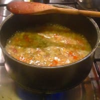 Foto preparazione homemade vegetable soup Foto preparazione homemade vegetable soup