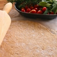 Foto preparazione Base for pizza spelled and pumpkin Foto preparazione Base for pizza spelled and pumpkin
