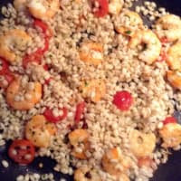 Foto preparazione Peppers stuffed with barley shrimp and cherry tomatoes Foto preparazione Peppers stuffed with barley shrimp and cherry tomatoes