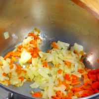 Foto preparazione Risotto with roasted the day before Foto preparazione Risotto with roasted the day before
