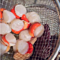 Foto preparazione Cream of Mantua pumpkin with bacon scallops Foto preparazione Cream of Mantua pumpkin with bacon scallops