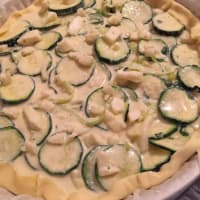 Foto preparazione Quiche lorraine zucchini Foto preparazione Quiche lorraine zucchini