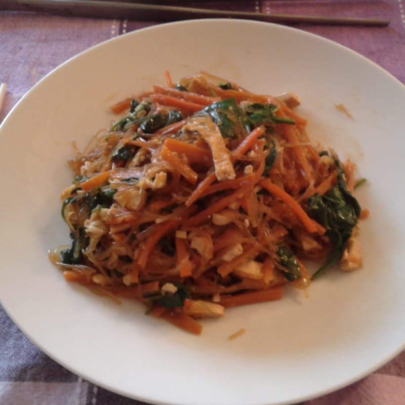 Foto Ricetta Soy spaghetti with vegetables yen recipe Foto Ricetta Soy spaghetti with vegetables yen recipe