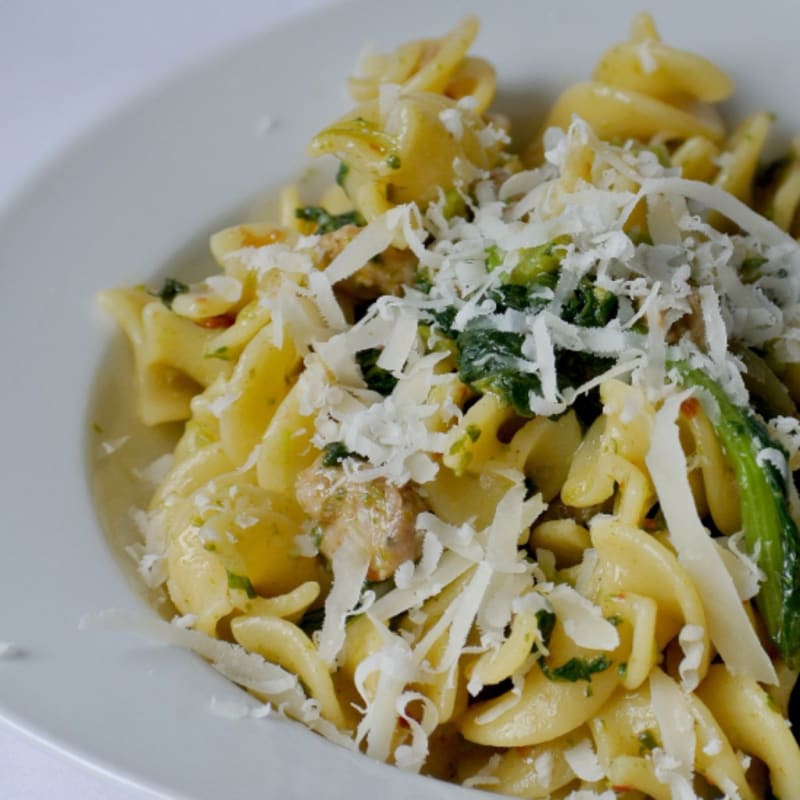 Foto Ricetta Fusilli with broccoli and sausage Foto Ricetta Fusilli with broccoli and sausage