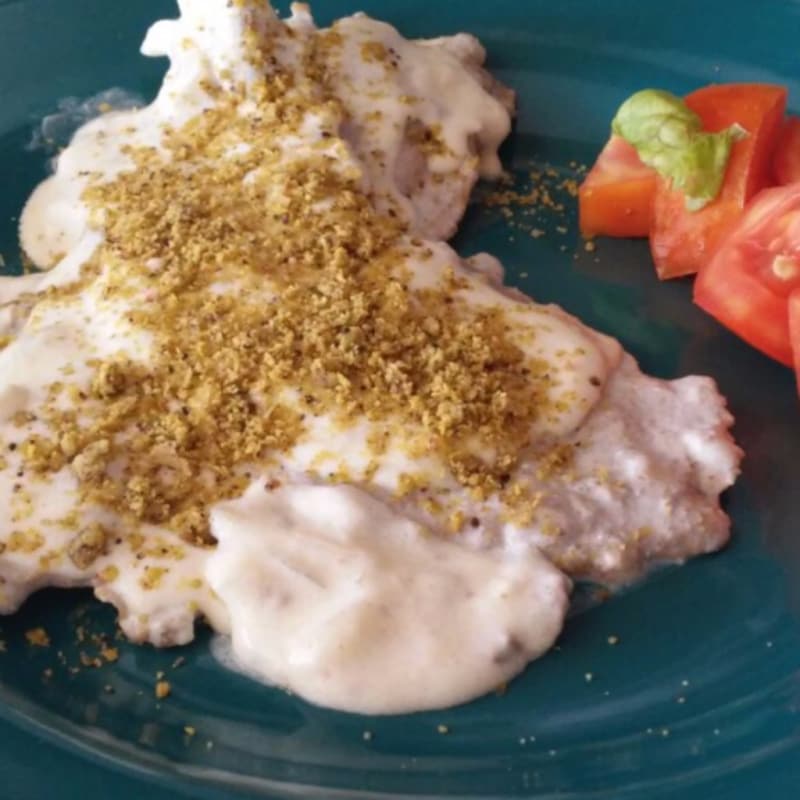 Foto Ricetta Scallops with philadelphia and pistachios Foto Ricetta Scallops with philadelphia and pistachios