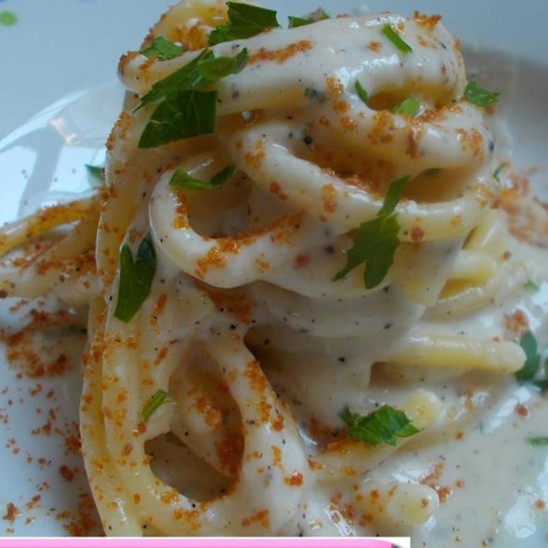 Foto Ricetta Bigoli cheese, pepper and bottarga by ashra Foto Ricetta Bigoli cheese, pepper and bottarga by ashra