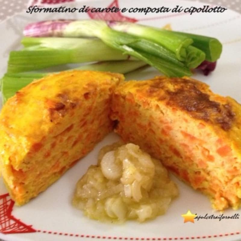 Foto Ricetta Flan with carrots and onion compote Foto Ricetta Flan with carrots and onion compote
