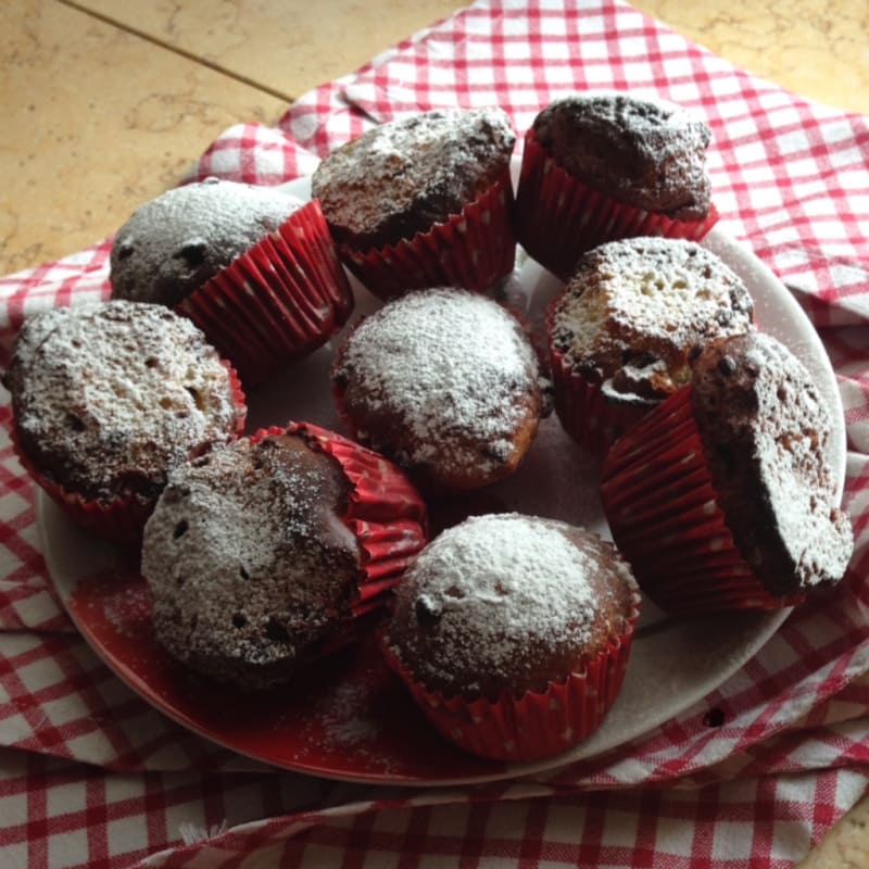 Foto Ricetta Banana muffins and chocolate lactose-free Foto Ricetta Banana muffins and chocolate lactose-free
