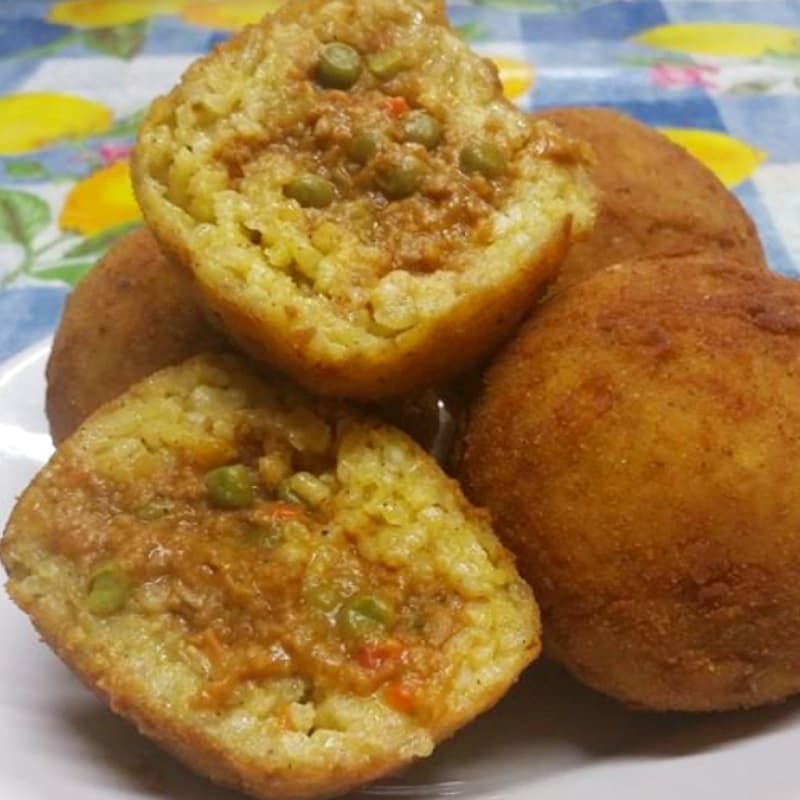 Foto Ricetta Sicilian Arancine with ragout of seitan Foto Ricetta Sicilian Arancine with ragout of seitan