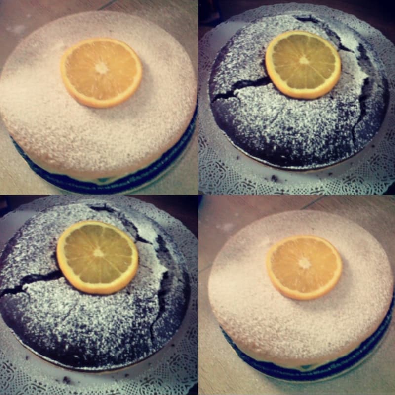 Foto Ricetta two-tone orange cake Foto Ricetta two-tone orange cake