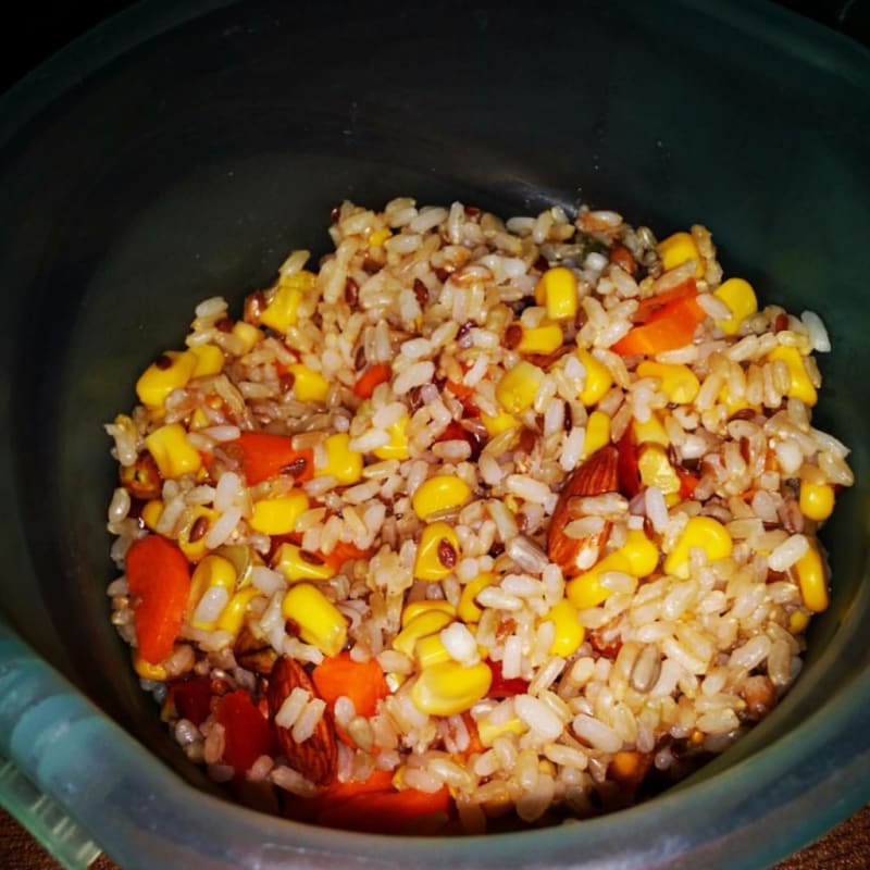 Foto Ricetta colored brown rice salad Foto Ricetta colored brown rice salad