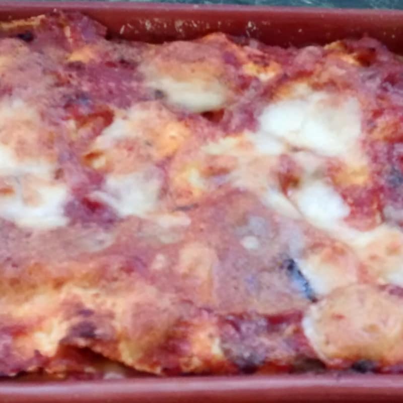 Foto Ricetta Homemade lasagna with eggplant sauce Foto Ricetta Homemade lasagna with eggplant sauce